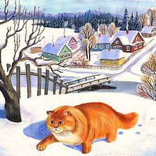 Схема вышивки «Зимняя пргулка»