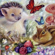 Схема вышивки «Ежик»