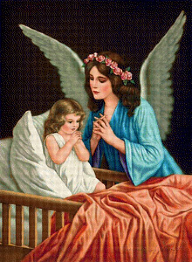 Молитва - ребенок, ангел - предпросмотр