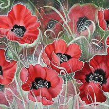 Схема вышивки «маки»