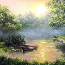 Схема вышивки «Туманное утро»