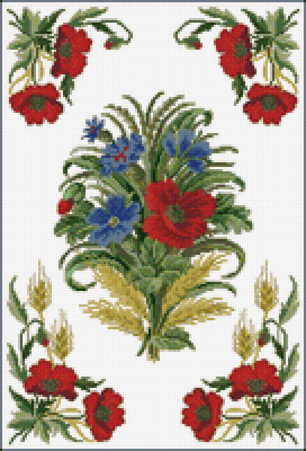 Маки - салфетка, маки, цветы - предпросмотр