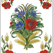 Схема вышивки «Маки»