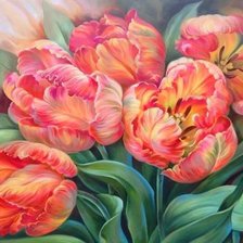 Схема вышивки «Тюльпаны»