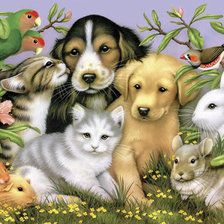 Схема вышивки «Домашние питомцы»