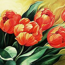 Схема вышивки «тюльпаны»