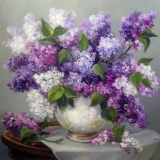 Схема вышивки «Сирень»