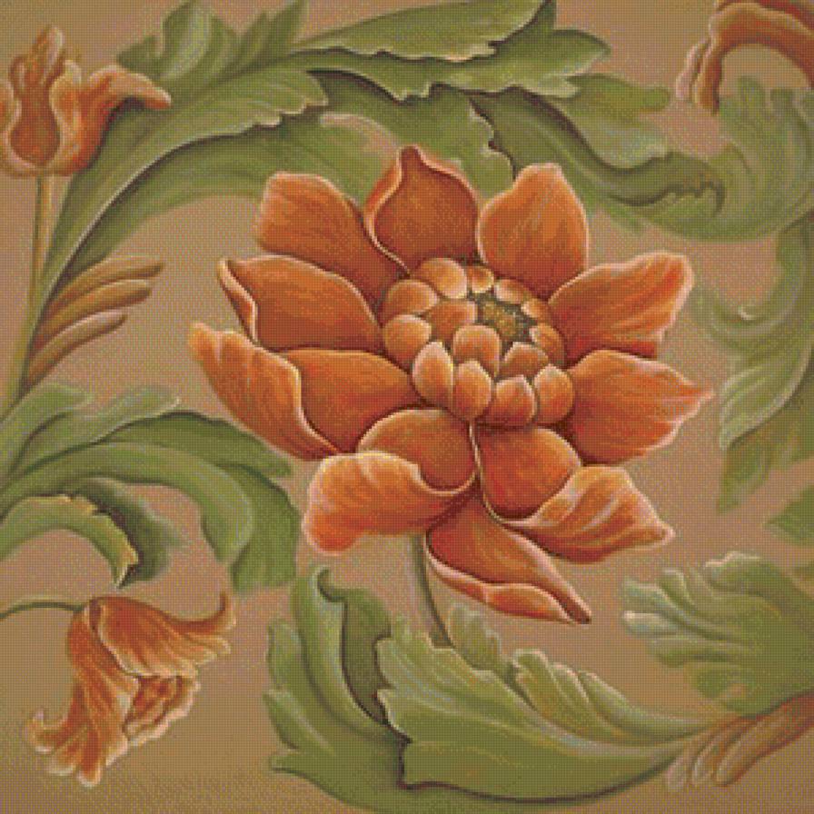 Цветок - узор, роспись, цветы, цветок - предпросмотр