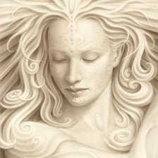 Схема вышивки «мифическая дева»