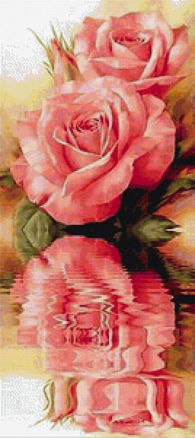 Отражение - розы, цветы - предпросмотр