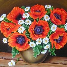 Схема вышивки «Полевые цветы»