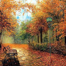 Схема вышивки «Осенний парк»