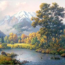 Схема вышивки «Горный пейзаж»