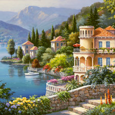 Схема вышивки «Морской пейзаж»