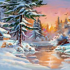 Схема вышивки «Серия "Зима пришла"»