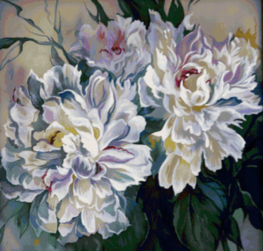 Пионы - пион, акварель, пионы, цветы - предпросмотр