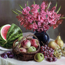 Схема вышивки «Натюрморт с арбузом»