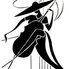 Схема вышивки «силуэт»