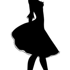 Схема вышивки «силуэт»