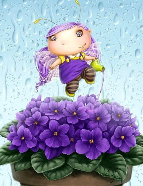 Серия "Весёлые феечки" схема 3 - фея, волшебство, детская вышивка, сказка - оригинал