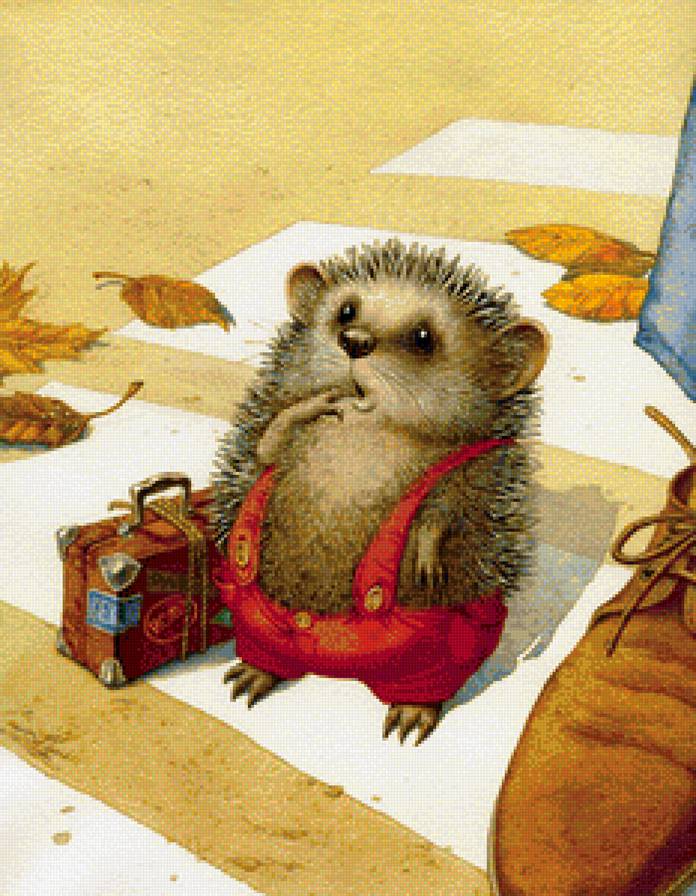 Ежик путешественник - детская, путешествия, ежик - предпросмотр