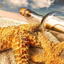 Схема вышивки «послание в бутылке»