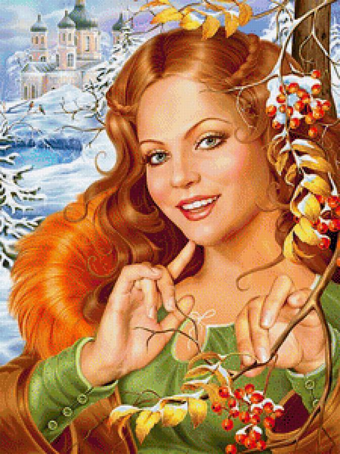 картина - девушка, картина - предпросмотр