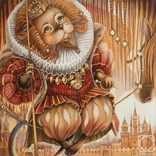 Схема вышивки «лев»