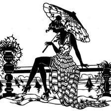 Схема вышивки «силуэт»