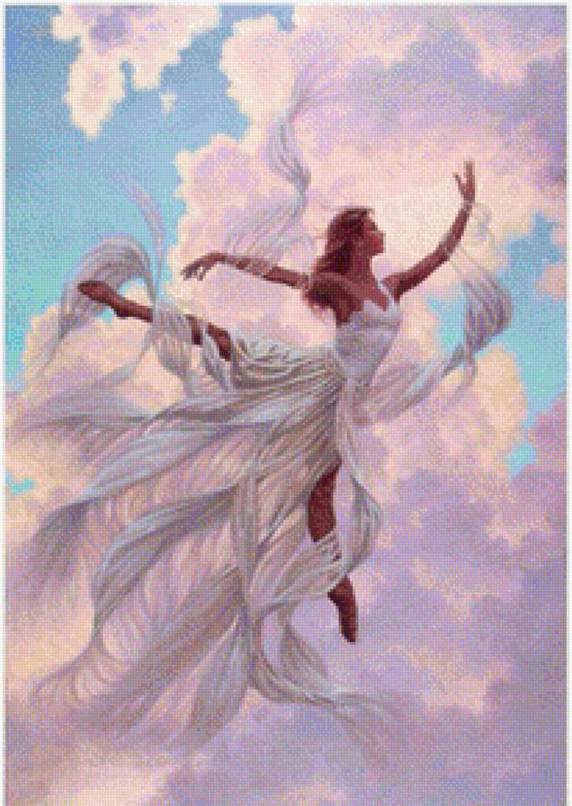 танцующий ангел - танец, ангел, небо - предпросмотр