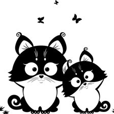 Схема вышивки «кошки»