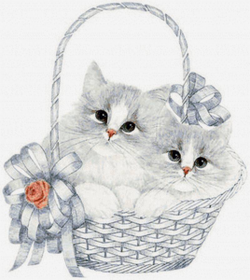 котята в корзинке - предпросмотр