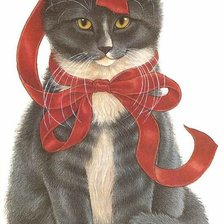 Схема вышивки «кот»