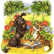 Схема вышивки «Тузик и Пузик»