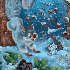 Схема вышивки «Лесные жители»