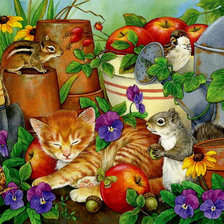 Схема вышивки «Котенок»