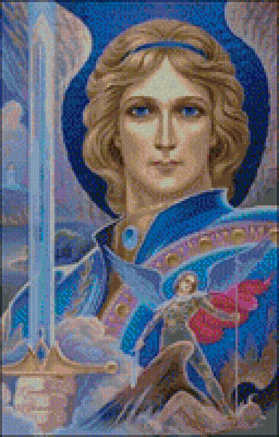 Архангел Михаэль - 60 цветов - предпросмотр