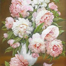 Схема вышивки «букет пионов»