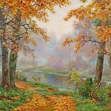 Схема вышивки «Осенний пейзаж»