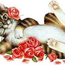 Схема вышивки «Котик»