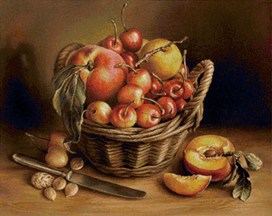 Корзина с фруктами - ягоды, фрукты, на кухню - предпросмотр