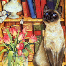 Схема вышивки «Кошка»