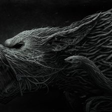 Схема вышивки «Волк»