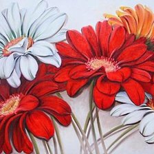 Схема вышивки «герберы»