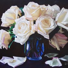 Схема вышивки «букет белых роз»