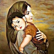 Схема вышивки «Любовь матери»