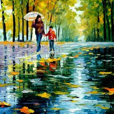 Схема вышивки «дождливый день»