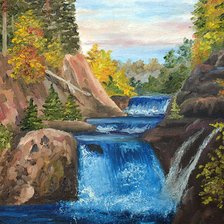 Схема вышивки «пейзаж»