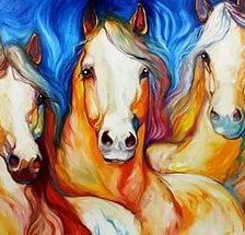 Схема вышивки «тройка лошадей»