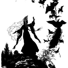 Схема вышивки «силуэт»